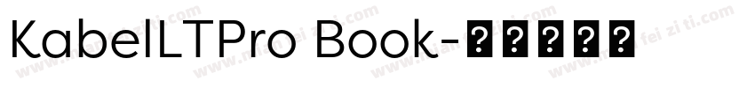 KabelLTPro Book字体转换